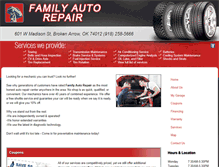 Tablet Screenshot of familyautorepairba.com